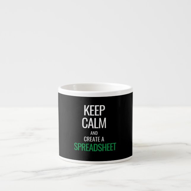 Xícara De Espresso Manter Calmo e Criar uma Planilha - Excel Espress (Frente)