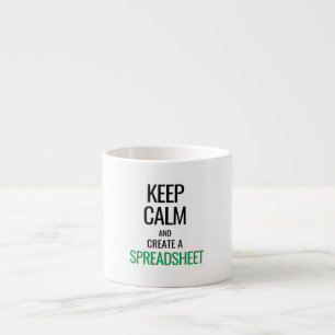 Xícara De Espresso Manter Calmo e Criar uma Planilha - Excel Espress
