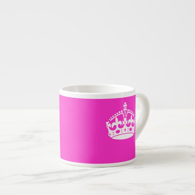 Xícara De Espresso Manter o ícone real CROWN CROWN a rosa Personaliza (Frente Esquerda)