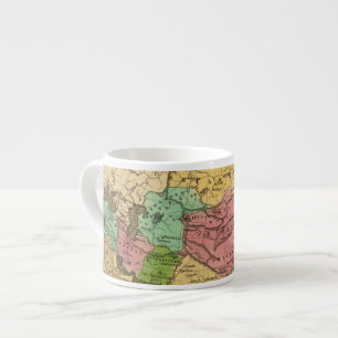 Xícara De Espresso Mapa 2 do atlas colorido da mão de Ásia