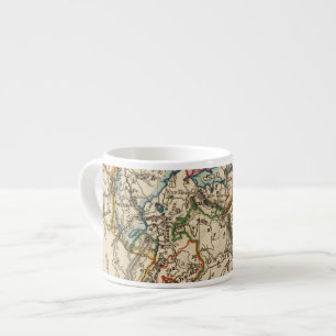 Xícara De Espresso Mapa da Europa Oriental