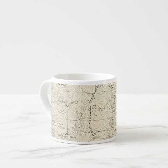 Xícara De Espresso Mapa da seção de T18S R28E Tulare County (Frente Esquerda)
