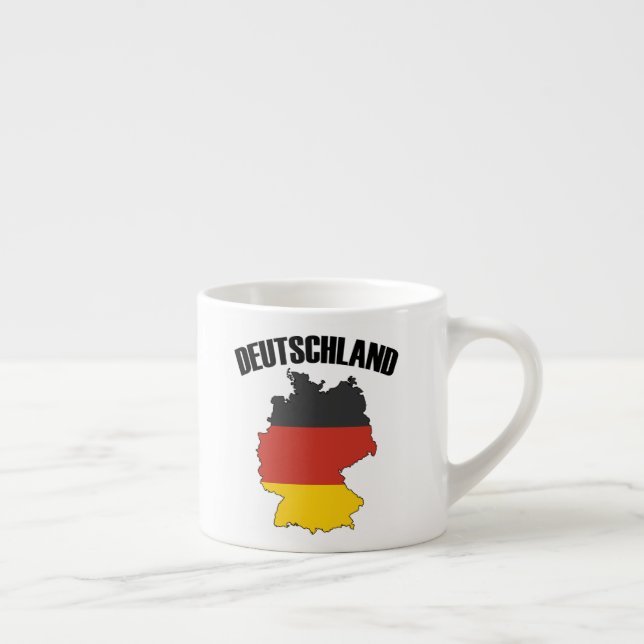 Xícara De Espresso Mapa de alemanhas - Bandeira Alemã - Viagem da Ale (Direita)