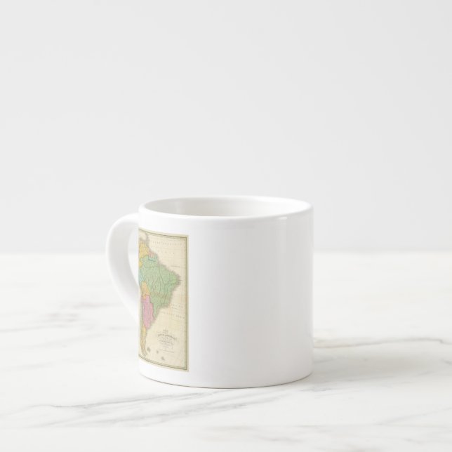 Xícara De Espresso Mapa de Ámérica do Sul 4 (Frente Esquerda)