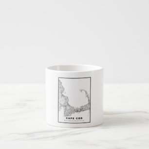 Xícara De Espresso Mapa de Cape Cod