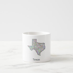 Xícara De Espresso Mapa de Texas