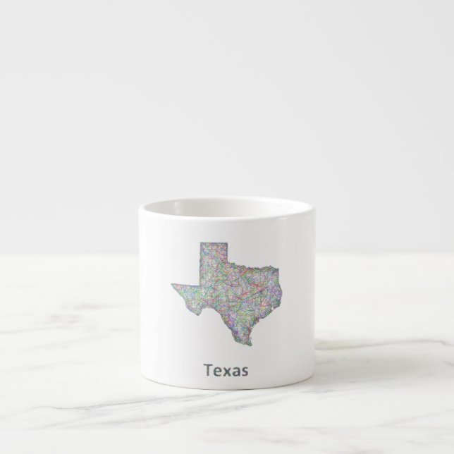 Xícara De Espresso Mapa de Texas (Frente)