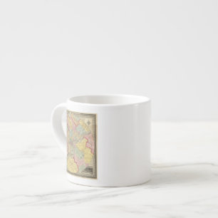 Xícara De Espresso Mapa em torno da cidade de Philadelphfia
