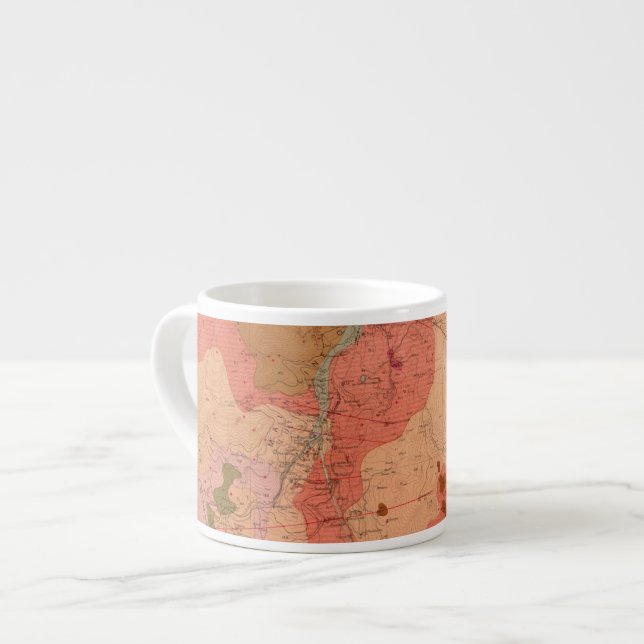 Xícara De Espresso Mapa Geological do distrito de Washoe (Frente Esquerda)