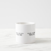 Máquina de Escrever Minimalista Sim Não Decisão Bi