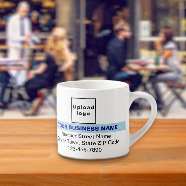 Xícara De Espresso Marca comercial com realce azul claro ativado (Criador carregado)