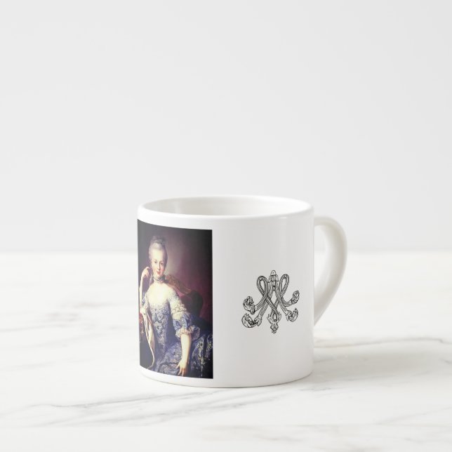 Xícara De Espresso Marie Antoinette Monogramm– Royal Monogram (Frente Esquerda)