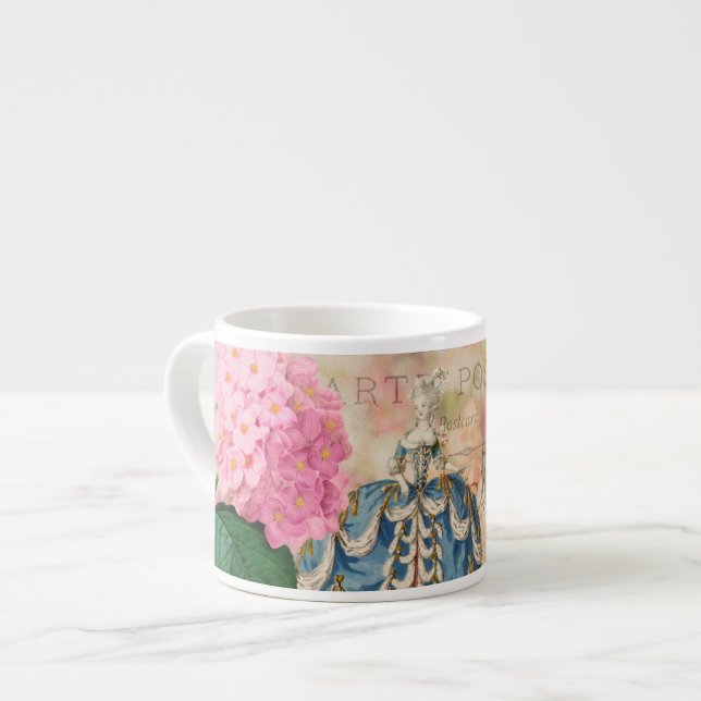 Xícara De Espresso Marie Antoinette Redoute Flores Mug Espresso (Frente Esquerda)