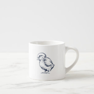 Xícara De Espresso Marinho azul Pintinho Baby Mug
