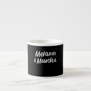 Xícara De Espresso Melanina E Músculos O Preto É Um Belo Ginásio D