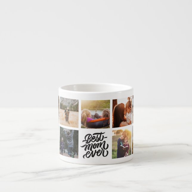 Xícara De Espresso Melhor Colagem de Fotos Personalizada da Mãe (Frente)