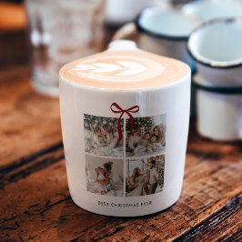 Xícara De Espresso Melhor Natal De Todos | Colagem de Fotos da Famíli