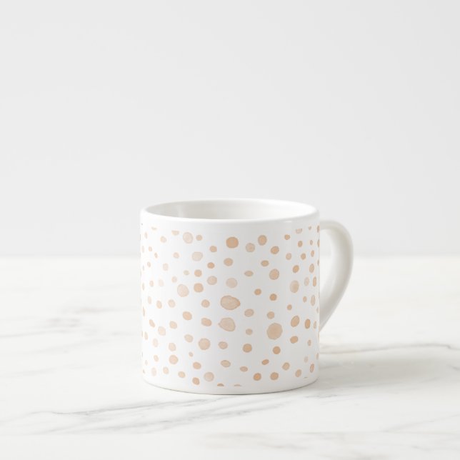 Xícara De Espresso Melon Confetti Watercolor Dots Espresso Mug (Frente Esquerda)