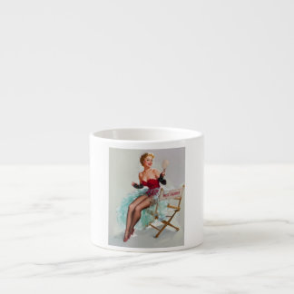Xícara De Espresso Menina Sylvania Pin-Up Girl