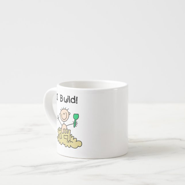 Xícara De Espresso Menino Eu Construo (Frente Esquerda)