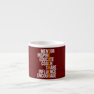 Xícara De Espresso Mentor Inspire Educe Professor Engraçado