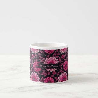 Xícara De Espresso Merci Maîtresse – Floral Élégant