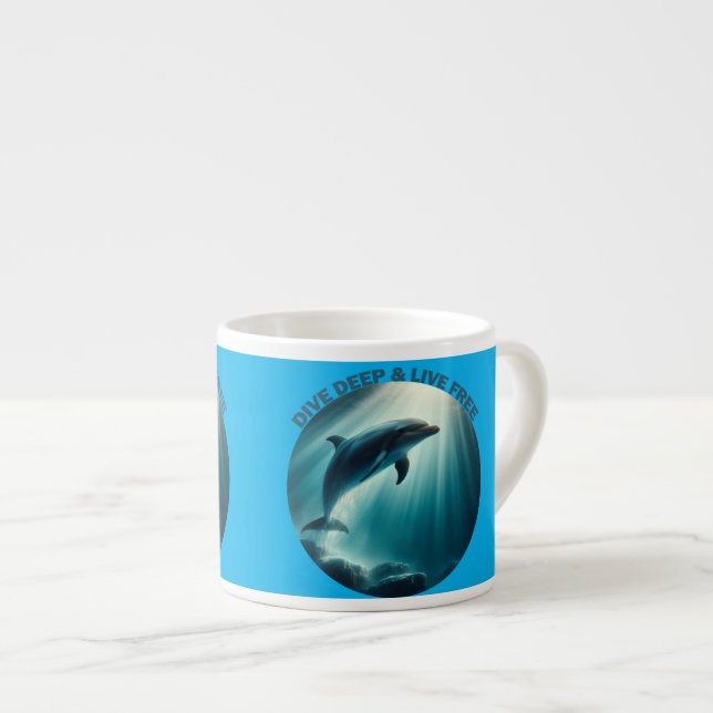 Xícara De Espresso Mergulhe Dolphin Livre Ao Vivo (Frente Esquerda)