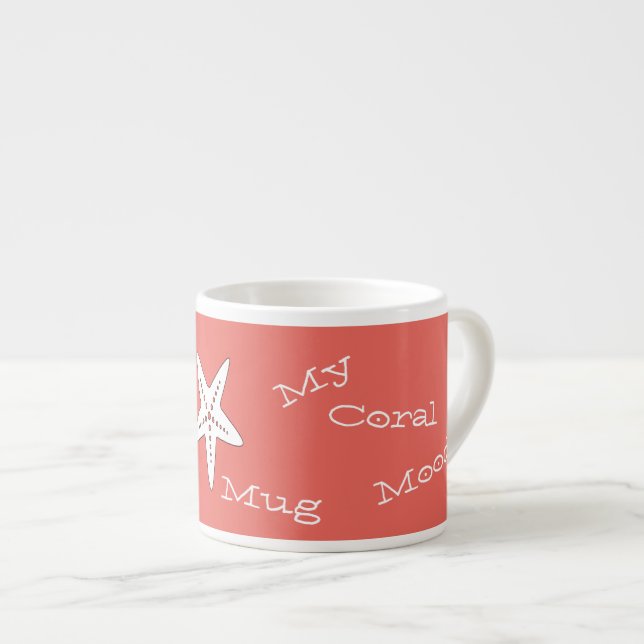 Xícara De Espresso Meu Coral Starfish Espresso Mug (Frente Esquerda)