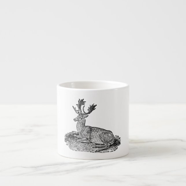 Xícara De Espresso Modelo da ilustração dos cervos de Fallow dos (Frente)