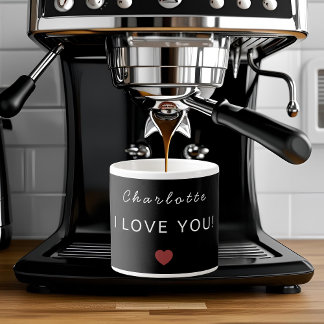 Xícara De Espresso Modern Personalized Valentine Espresso Mug