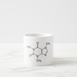 Xícara De Espresso Molécula de Cafeína Química Café Átomos