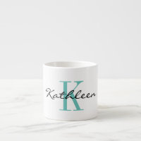 Monograma elegante personalizado, pequeno espresso