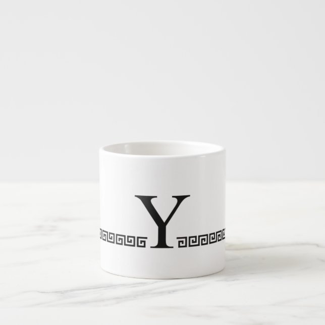 Xícara De Espresso Monograma grego (Frente)