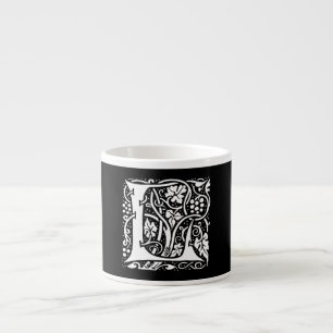 Xícara De Espresso Monograma L Art Nouveau Vintage