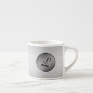 Xícara De Espresso Monograma "Letra L"