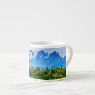 Xícara De Espresso Montanhas majestosas de Alaska