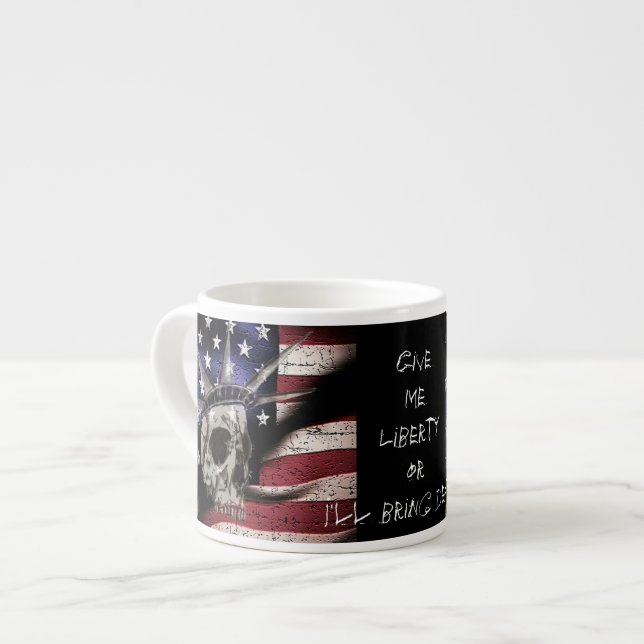 Xícara De Espresso Morte ou liberdade (Frente Esquerda)
