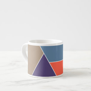 Xícara De Espresso MOSAIC stripes triângulos coloridos I + suas ideia
