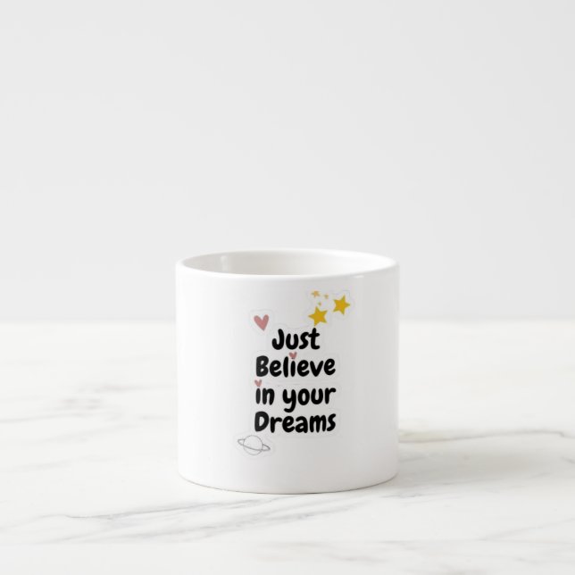 Xícara De Espresso Mug com sentença motivacional (Frente)