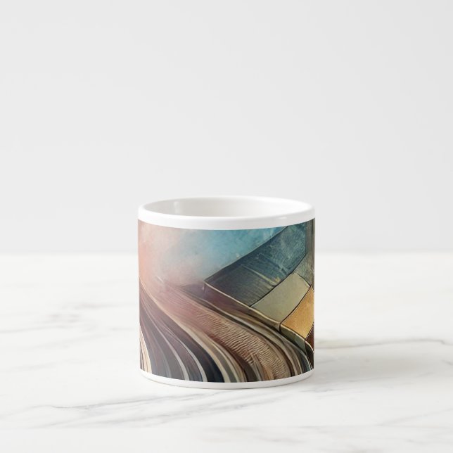 Xícara De Espresso Mug de Especialidade de Abstrato Moderno (Frente)