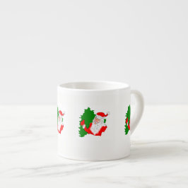 Xícara De Espresso Mug Natal Papai Noel