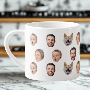 Xícara De Espresso Mug Personalizado Da Família Fotográfica, 4 Fotogr