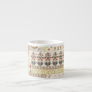 Xícara De Espresso Mughal Floral Paisley: Elegância Digital Étnica.