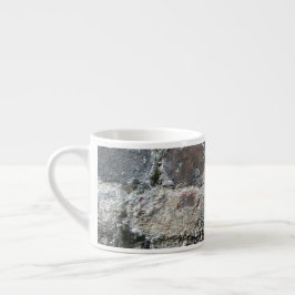 Xícara De Espresso Muro de tijolos