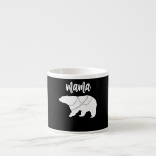 Xícara De Espresso Natal Do Urso Polar De Luzes