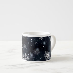 Xícara De Espresso Natal mágico tranquilo de inverno do SlipperyJoe