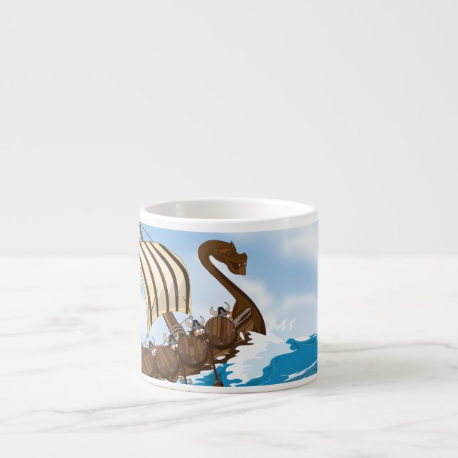 Xícara De Espresso Navio Viking (Frente)