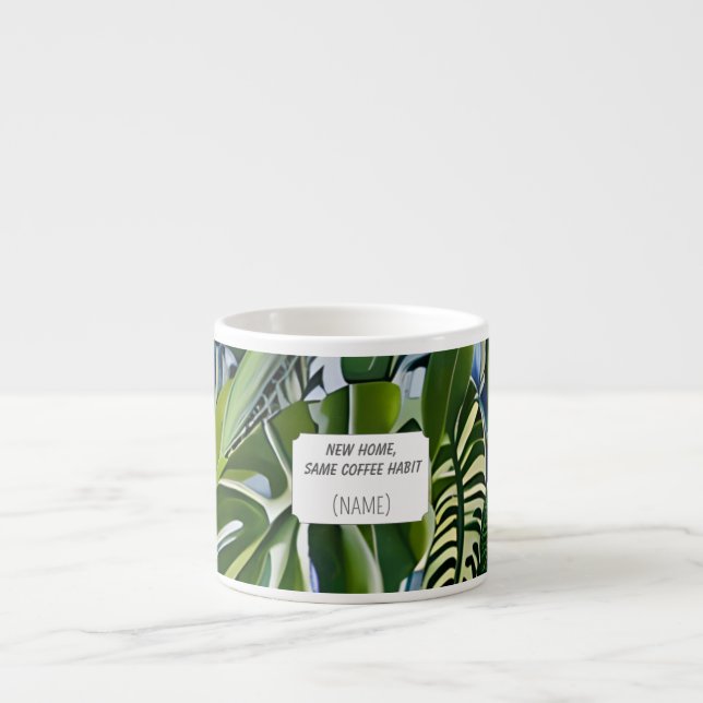 Xícara De Espresso New Home Same Coffee Habit – Personalized  (Frente)