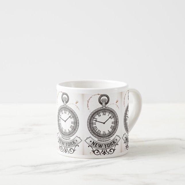 Xícara De Espresso New York Pocket Watch (Frente Esquerda)