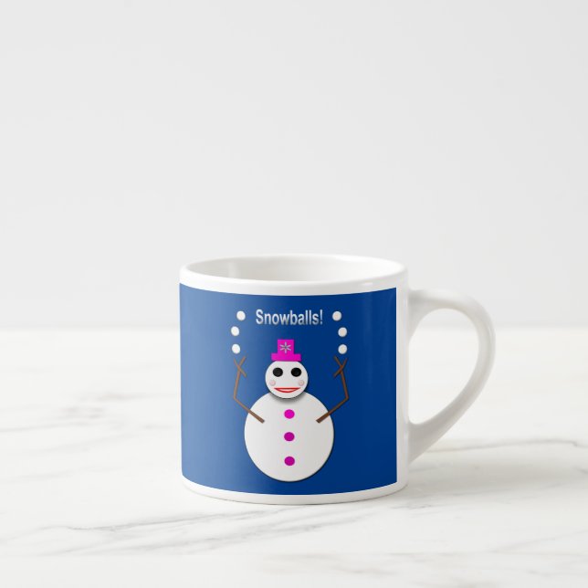 Xícara De Espresso Noite de Natal Fazendo malabarismo com bolas de ne (Direita)